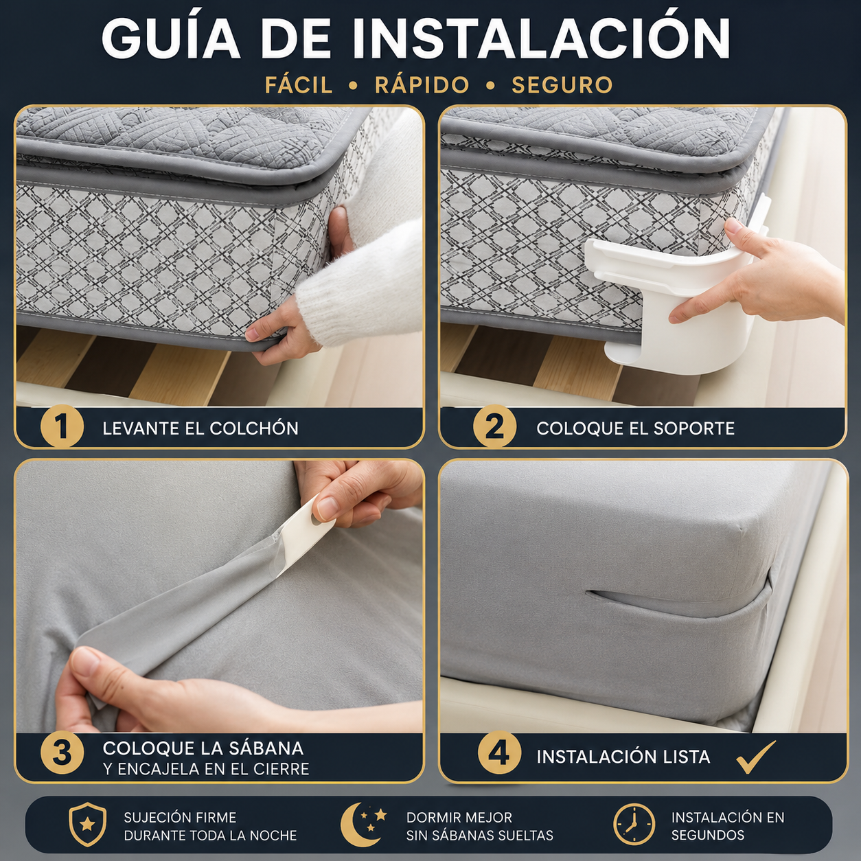 SábanaFix™ – Sistema de Sujeción para Sábanas