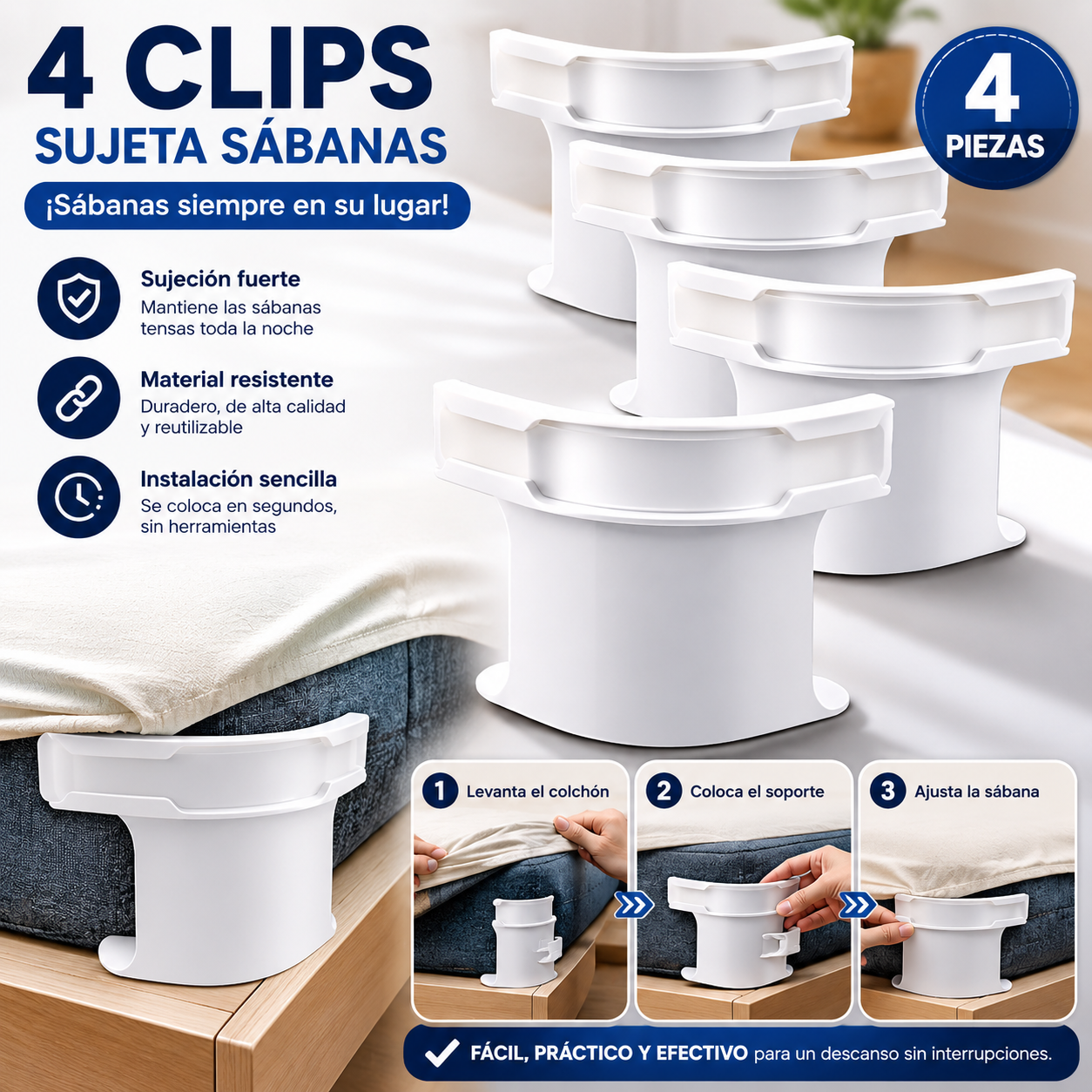 SábanaFix™ – Sistema de Sujeción para Sábanas